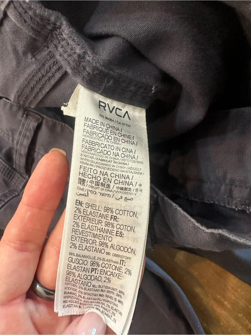 RVCA Navy Carpenter Chino Pants